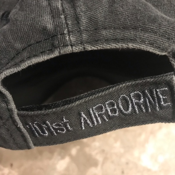 US Army 101st Airborne Cap, Black Subdued Color - Picture 7 of 7